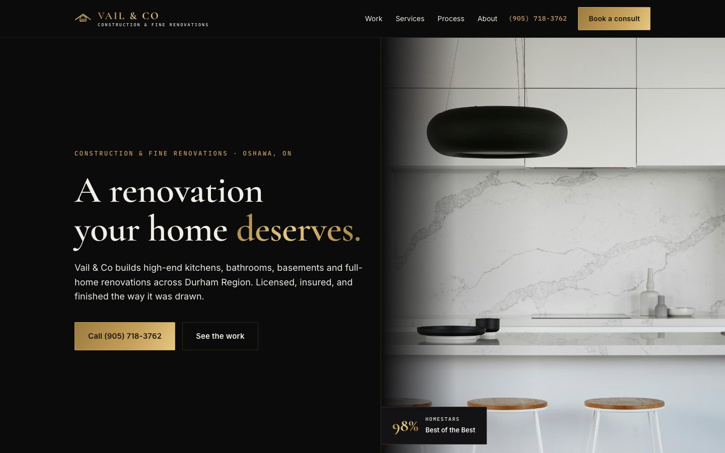 Vail & Co website by MAGEK
